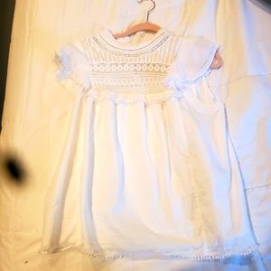 J Crew sleeveless frilly blouse